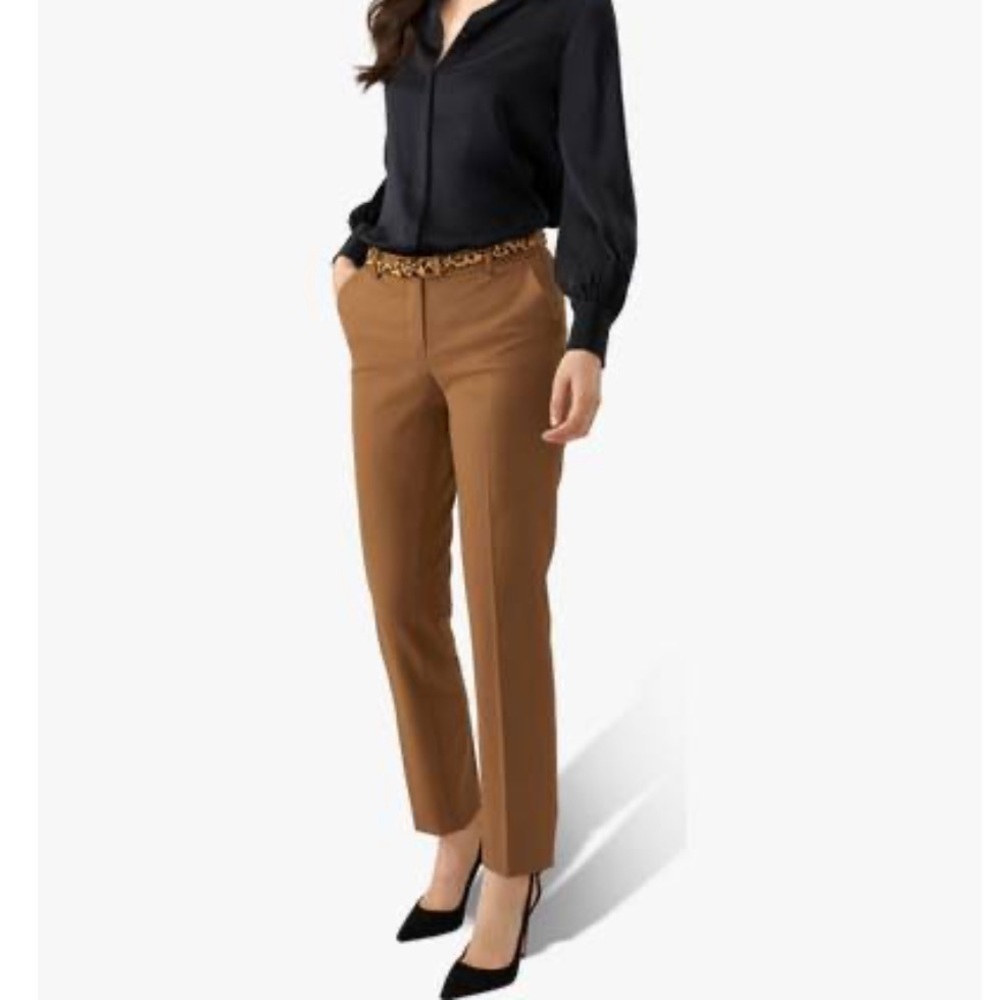 NWT Pure Coll. Slim Leg Wool-Blend Pant Camel 2P